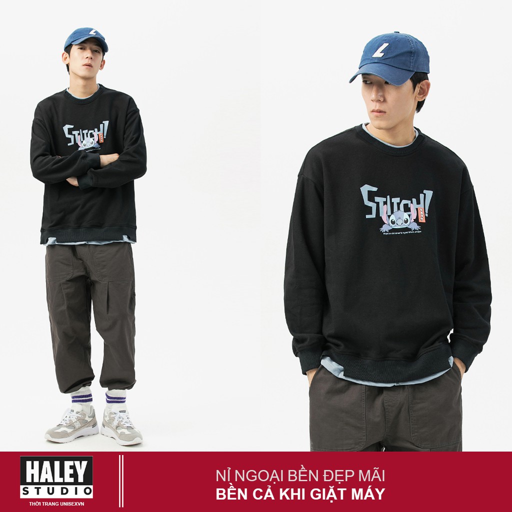 Áo Sweater HALEY Stitch đủ màu Unisex phong cách Hàn Quốc cá tính, Chất Nỉ Dày Dặn Ấm Áp mã HD125 - Quà tặng ngẫu nhiên | BigBuy360 - bigbuy360.vn