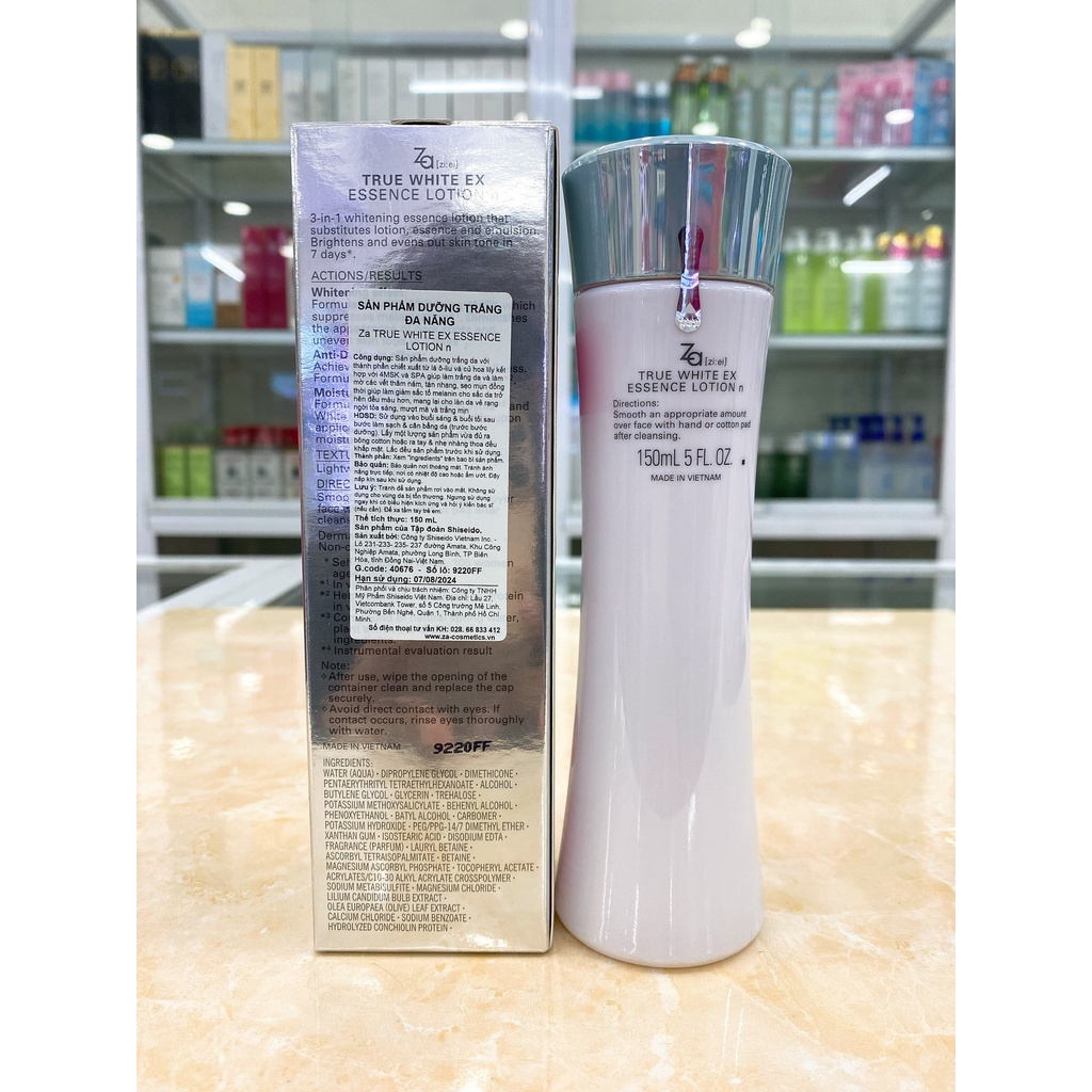 Tinh Chất Dưỡng Trắng Da 3 Trong 1 ZA LOTION TRUE WHITE Chính Hãng Công Ty 150ml