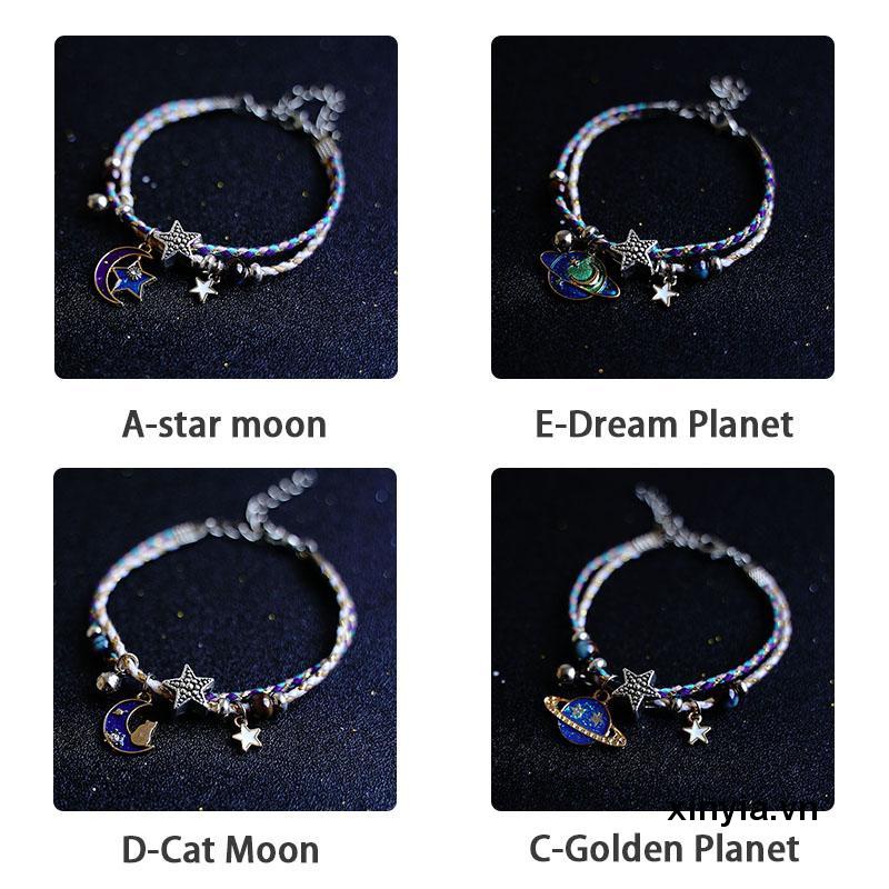 Lắc Tay Hình Hành Tinh Mặt Trăng Ngôi Sao Dành Cho Bạn Nữ Sinh