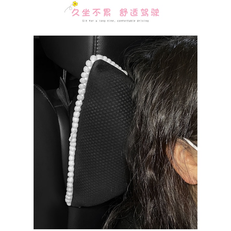 Bộ Gối Tựa Đầu Và Lưng Vải Lanh Lụa Mát Chuyên Dùng Cho Xe Hơi