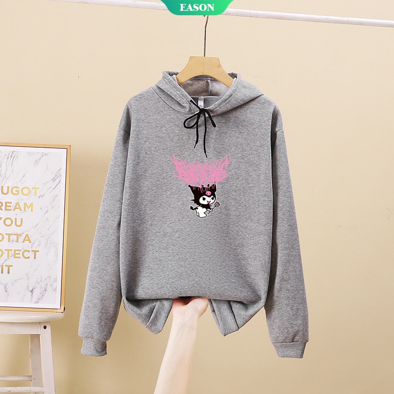 Áo Khoác Hoodie Dáng Rộng In Hình Nhân Vật Kuromi Thời Trang Xuân Thu Dành Cho Nữ 2022