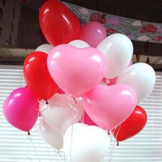 🎈Sét 50 quả bóng hình trái tim ( đỏ, hồng , trắng)
