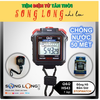 [MÁY MỚI 2022] Đồng Hồ Bấm giờ Q&Q HS-43 – 1 lap – Chống nước 50 met, Chuyên dùng trong Thể Thao - Đồng Hồ Q&Q Citizen
