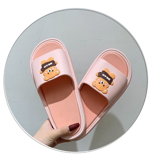Dép quai ngang nam nữ đi trong nhà Gấu Bear đi êm chân chống nước trơn trượt tốt nhựa eva siêu bền TH-79