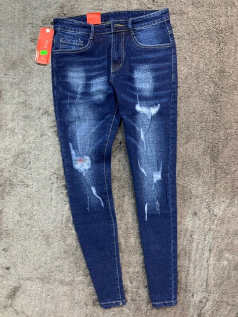 Quần jean nam xanh đen rách xước,quần bò đẹp giá rẻ AT 43 | BigBuy360 - bigbuy360.vn