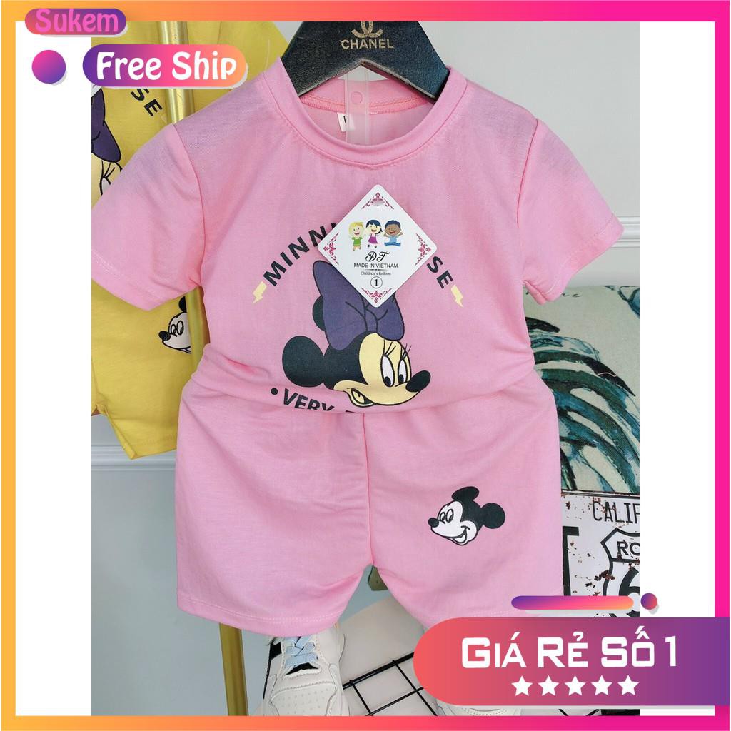 Bộ Cộc Tay Cho Bé In Hình Mickey Mẫu Cotton Mới Siêu Dễ Thương Mã CT01