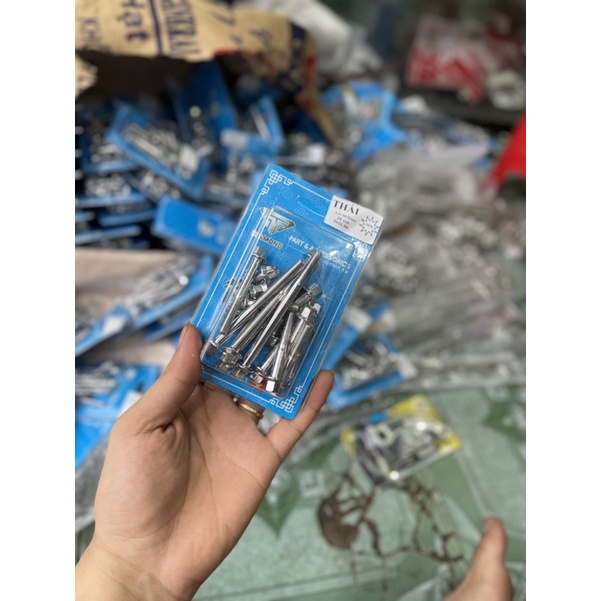 Ốc lốc Máy Salaya Inox 304 Mẫu Thái Đầu cao Wave , Dream , Sirus , Exciter 150 , Exciter 135 , Winner , Sonic , Raider