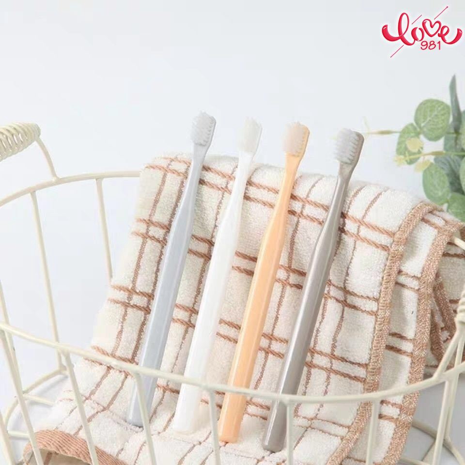 xả - Set 4 bàn chải đánh răng sợi lông mềm an toàn tiện dụng 【4 bàn chải nhật】