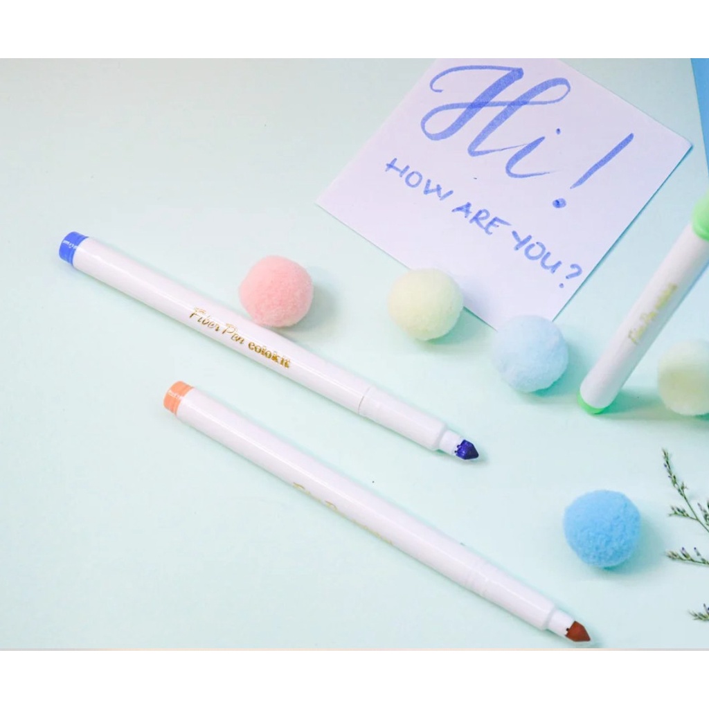 Bút lông 20 màu Pastel Fiber Pen SWM-C008_màu rửa được