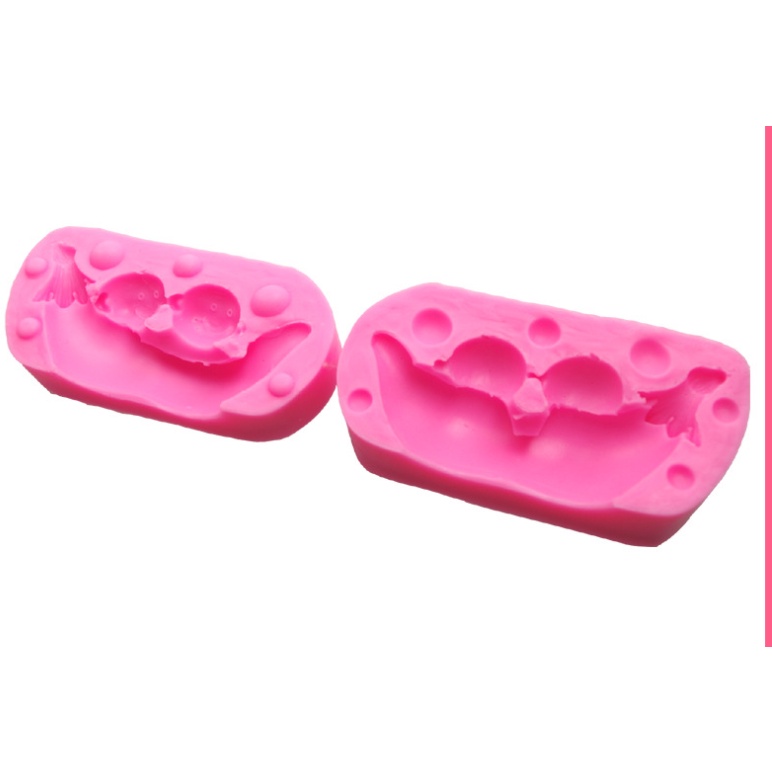 Khuôn Silicon Làm Kẹo Đường Hình Em Bé 3d