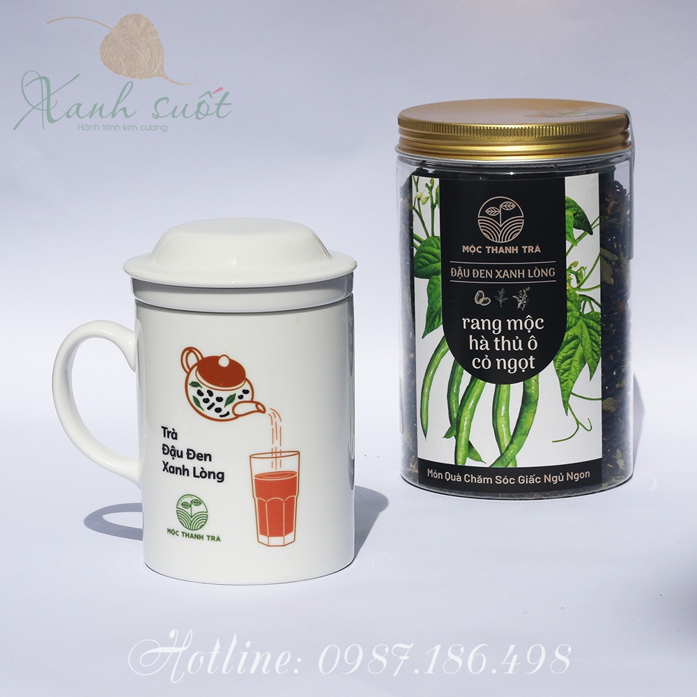 [Mộc Thanh Trà] Hũ Đậu Đen Xanh Lòng- Hà Thủ Ô- Cỏ Ngọt- Green Black Beans Roasted Tea [Xanh Suốt]