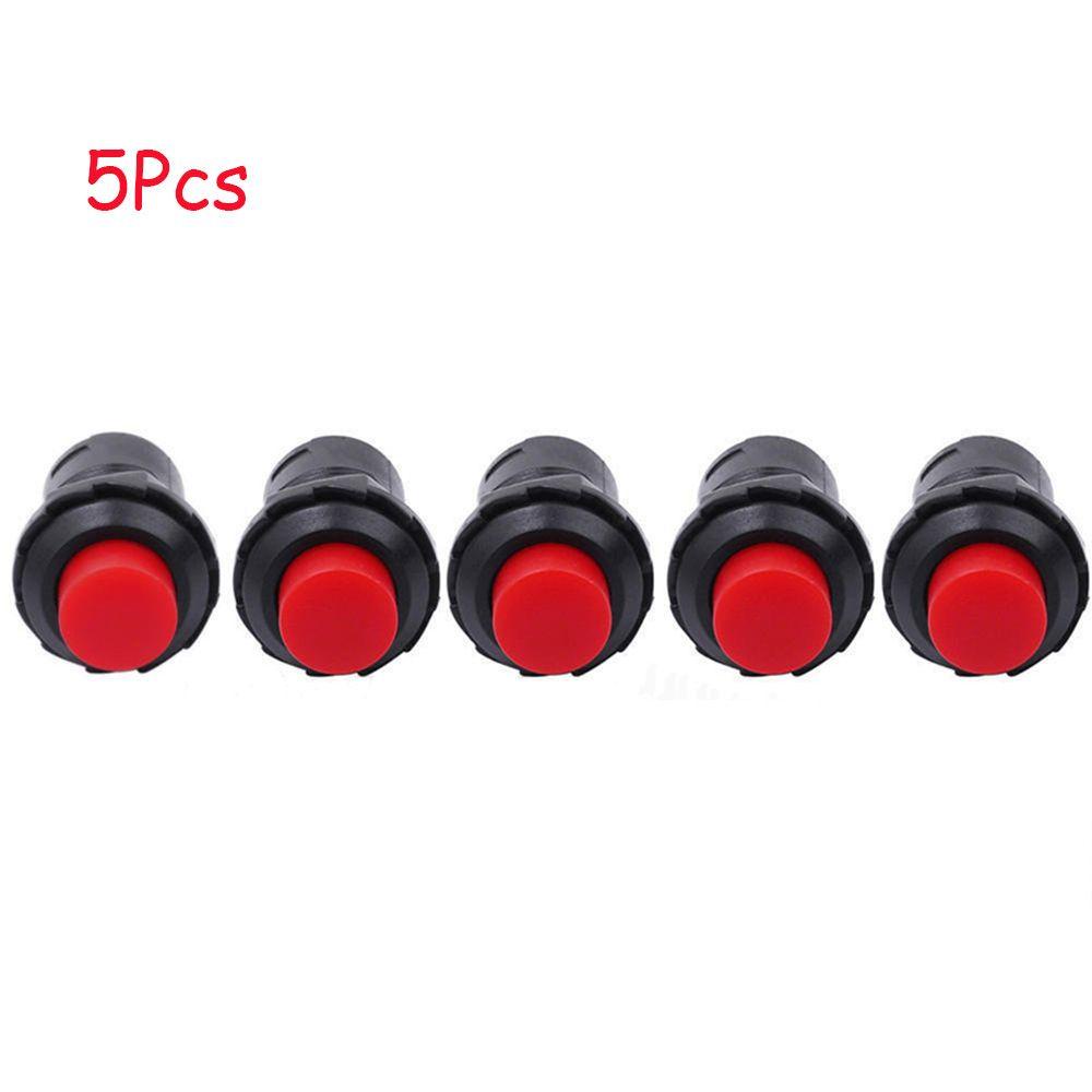 Set 5 Công Tắc Nhấn SPST Dia Tự Động Mini 1.5A N / O Màu Sắc Đa Dạng Cho Xe Hơi / Tàu Thuyền