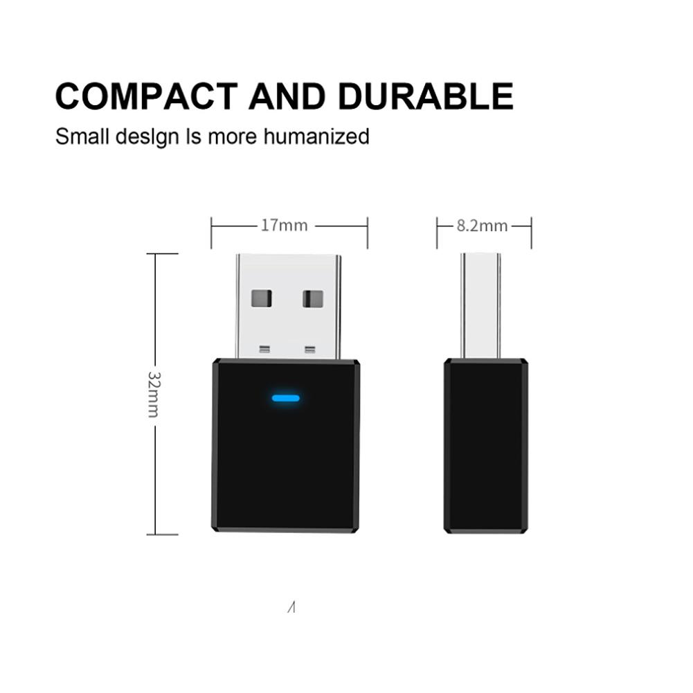 Bộ thu Bluetooth 2 trong 1 USB Đầu ra kép Âm thanh AUX Bộ phát nhạc miễn phí
