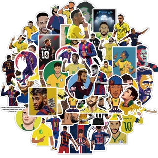 Y&P| Hình Dán Chống Nước Neymar Thể Thao Mũ Bảo Hiểm Máy Tính Xách Tay Hành Lý Dán Thiết Lập, 50 tờ