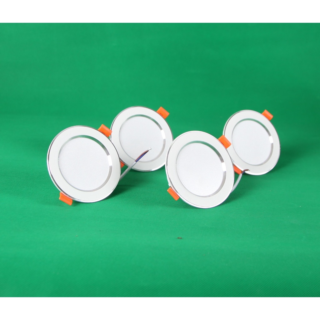 [GIÁ SỐC] Đèn Âm Trần 3 Màu 5W Viền Vàng/Bạc, Đèn Trang Trí Phòng Ngủ, Khách Sạn, Đèn Led Downlight Đổi Màu HL Lighitng