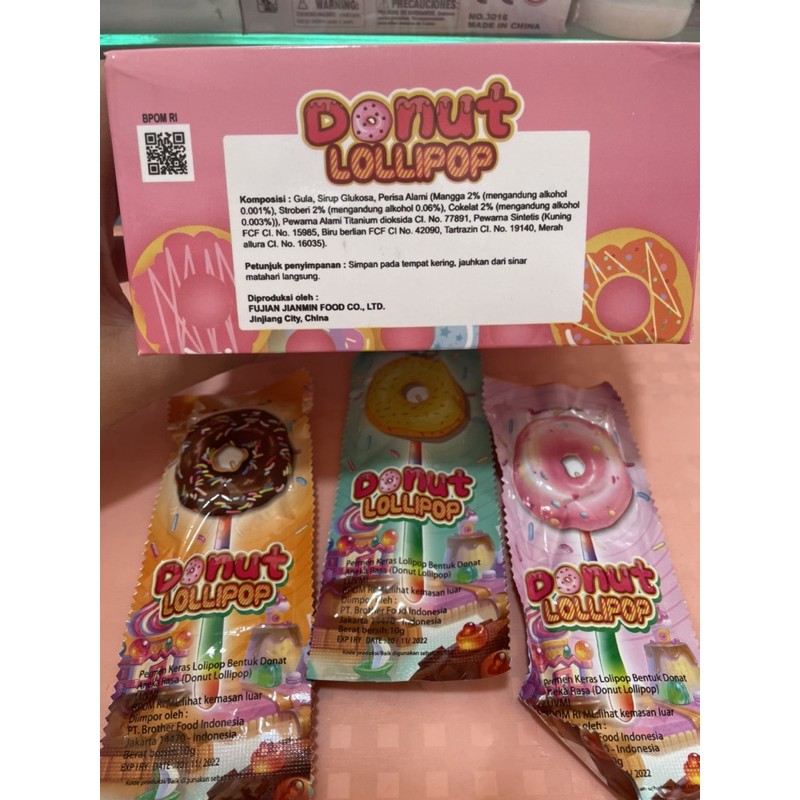 Kẹo mút que phát sáng hình bánh Donut (3 cây)