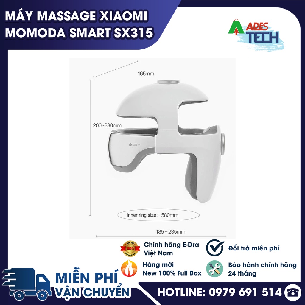 Máy Massage Đầu Xiaomi Momoda Smart SX315 3in1 - Massage Cổ Đầu Mắt - Bảo Hành Chính Hãng 6 Tháng