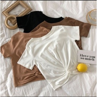 áo xoắn ngực croptop
