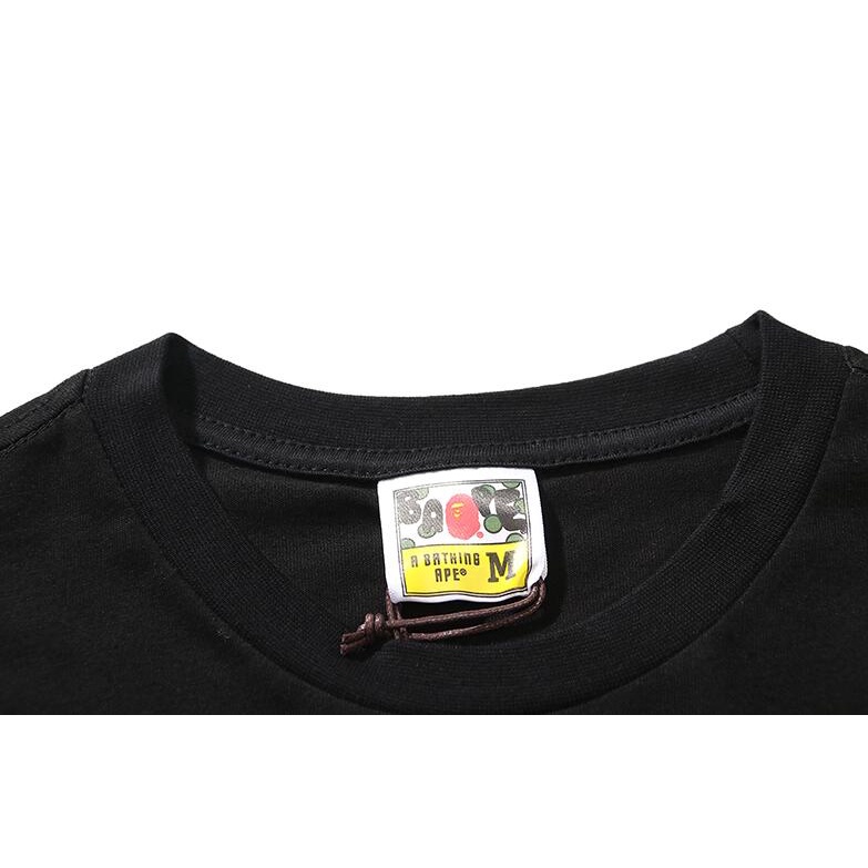 Áo Thun Cotton Tay Ngắn In Họa Tiết Bape Thời Trang Cho Nam Và Nữ