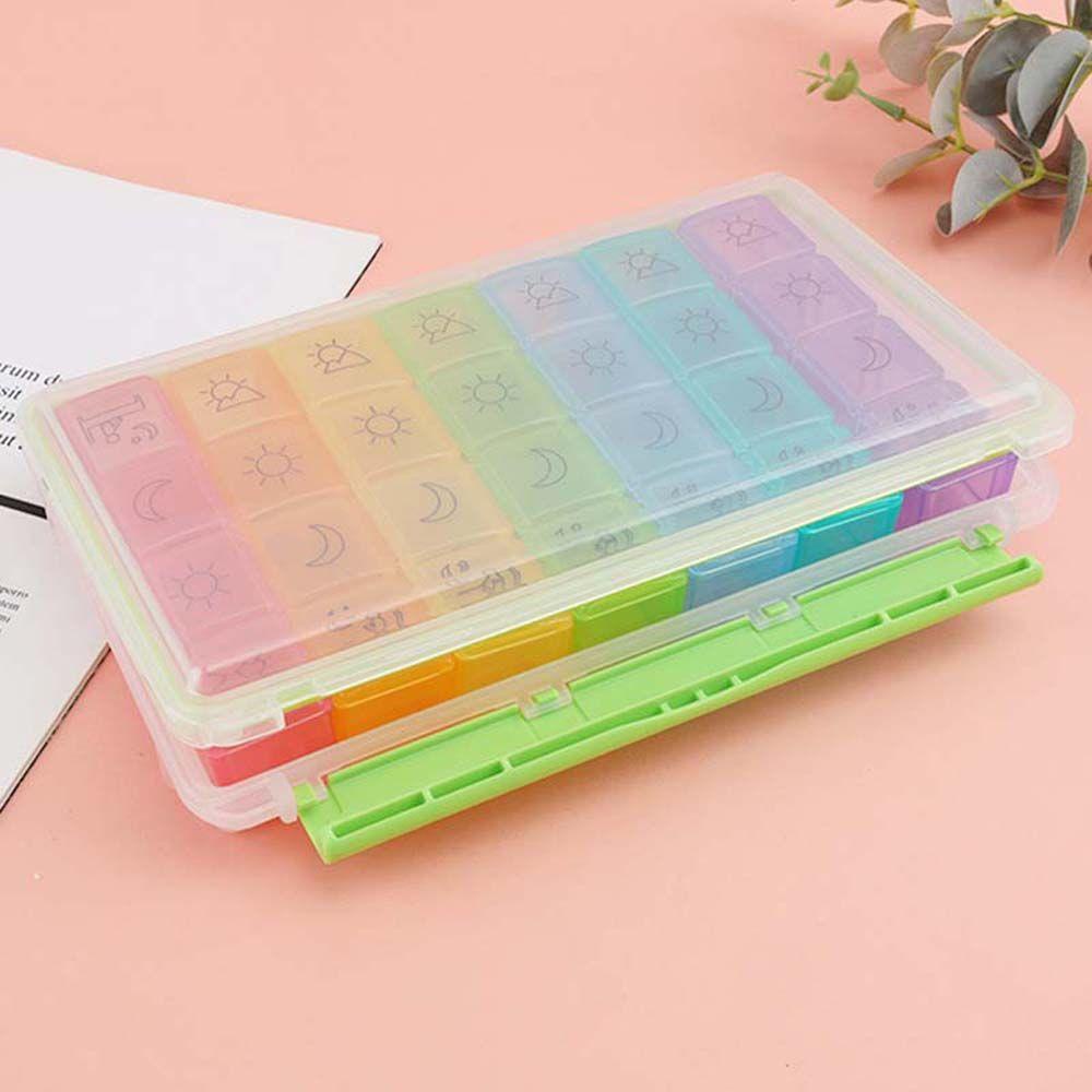 Hộp Đựng Thuốc 7 Ngày Nhiều Màu Sắc Chống Thấm Nước Tiện Dụng