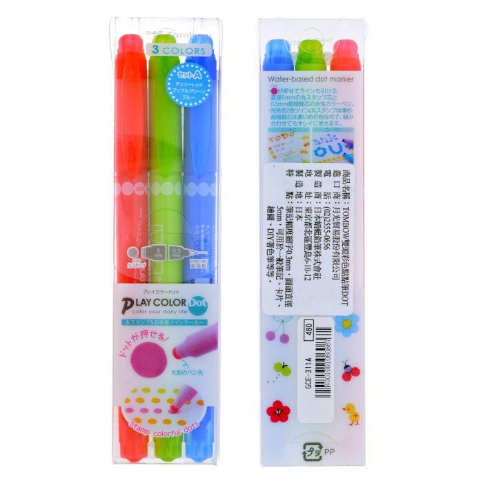 BỘ BÚT MARKER TRANG TRÍ 2 ĐẦU TOMBOW PLAY COLOR DOT