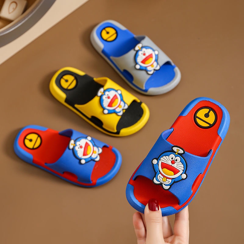 Dép Đi Trong Nhà Đế Dày Họa Tiết Hoạt Hình Doraemon Dễ Thương Cho Bé Trai