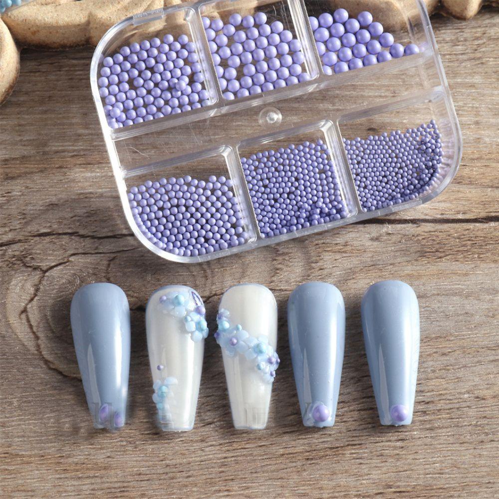 OCEANMAP Hộp Hạt Nhựa Nhiều Màu Sắc Trang Trí Móng Tay Nghệ Thuật