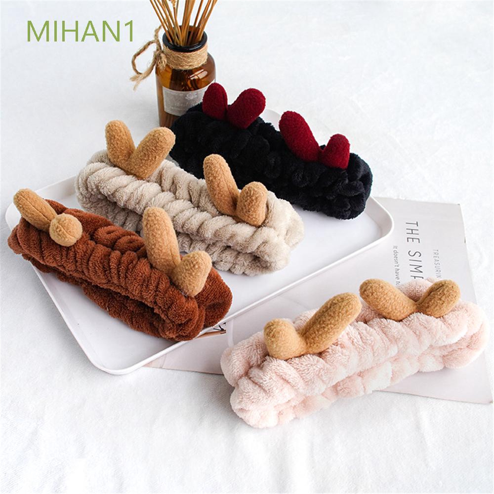 Băng Đô Vải Nỉ Màu Trơn Có Sừng Nhỏ Xinh Xắn Cho Nữ