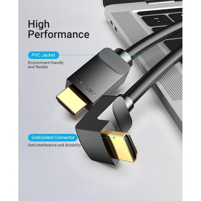 Vention Dây Cáp 2m Hdmi V2.0 90 / 270 Độ 4k Tốc Độ Cao 270 Độ Aaq | BigBuy360 - bigbuy360.vn