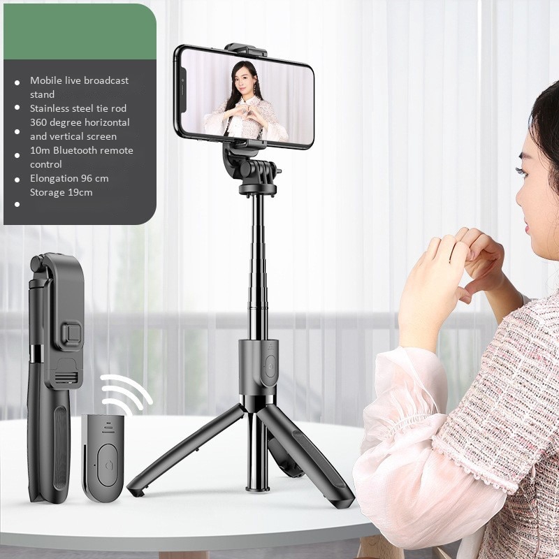 Gậy chụp hình selfie L02 có ba chân kéo dài linh hoạt điều khiển từ xa chuyên nghiệp chống rung lắc tiện dụng