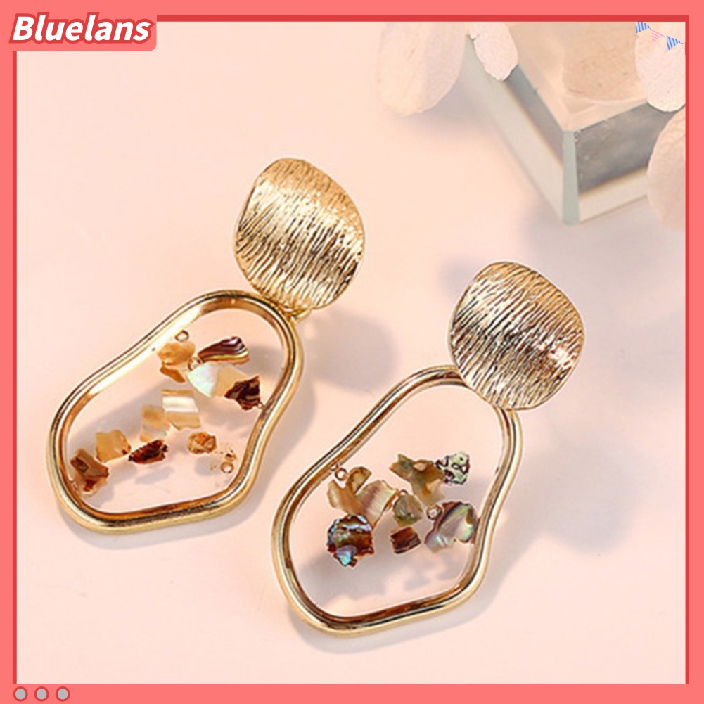 Đôi Bông Tai Họa Tiết Hình Học Kiểu Dáng Trẻ Trung Cho Nữ