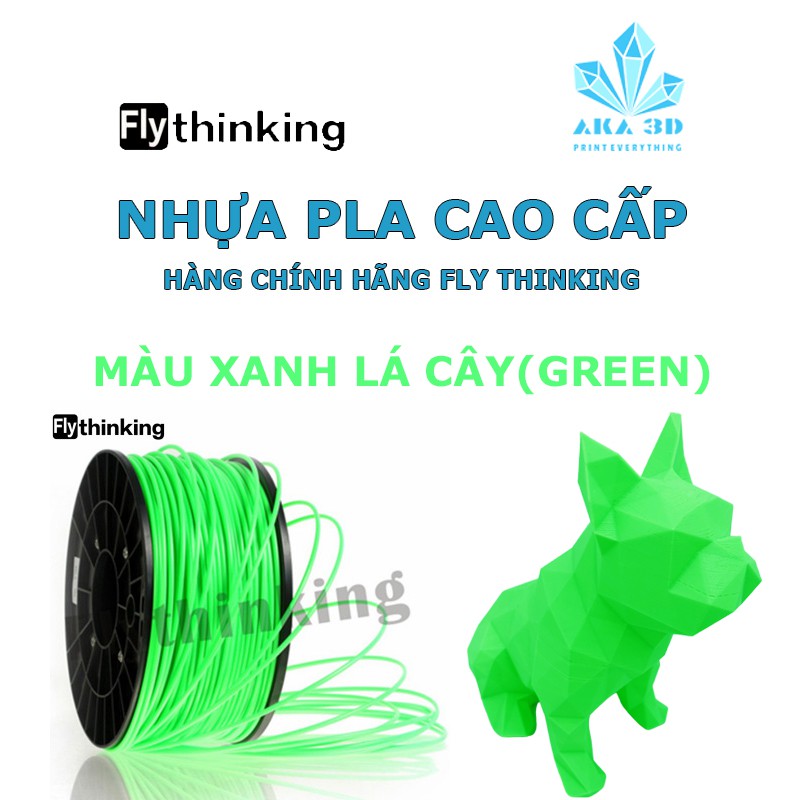 Nhựa PLA in 3D flythinking xanh lá cây dạ quang, mực in 3D green noctilucent.