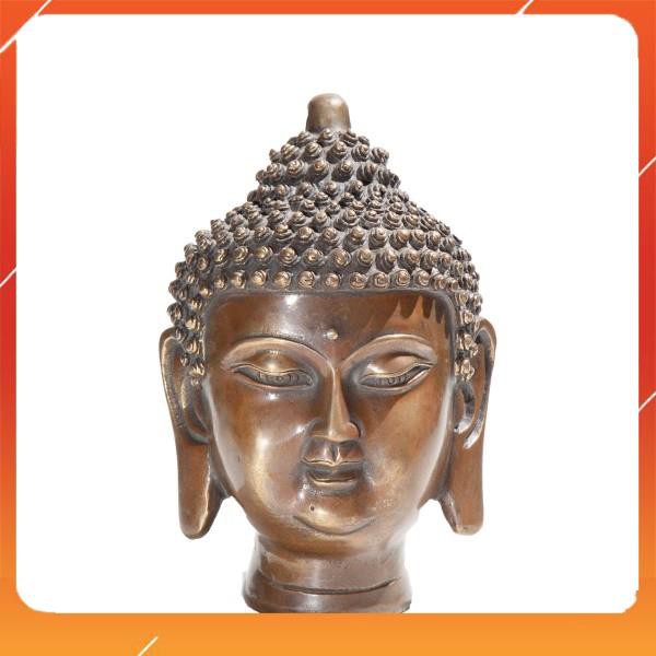 Đầu Phật 15Cm Đồng Trơn  Tượng Phật