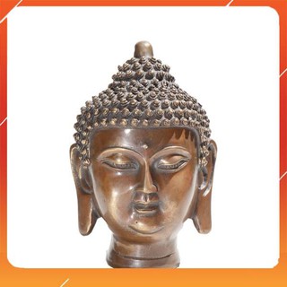 Đầu Phật 15Cm Đồng Trơn  Tượng Phật
