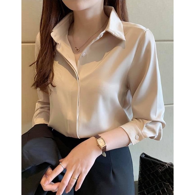 Áo Sơ Mi Nữ Công Sở Nhiều Màu Chất Liệu Lụa Mềm Mịn Cao Cấp | BigBuy360 - bigbuy360.vn