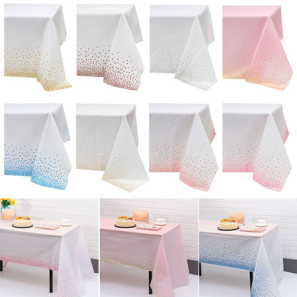 Wttle Khăn Trải Bàn Dùng Một Lần Họa Tiết Chấm Bi Mạ Đồng Trang Trí Sự Kiện Nhà Bếp Tiệc Cưới