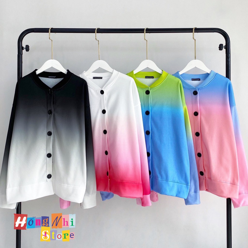 Áo Khoác Cardigan 3D Loang Màu Xanh Tie Dye Oversize Ulzzang Unisex Dáng Rộng Nam Nữ - MM