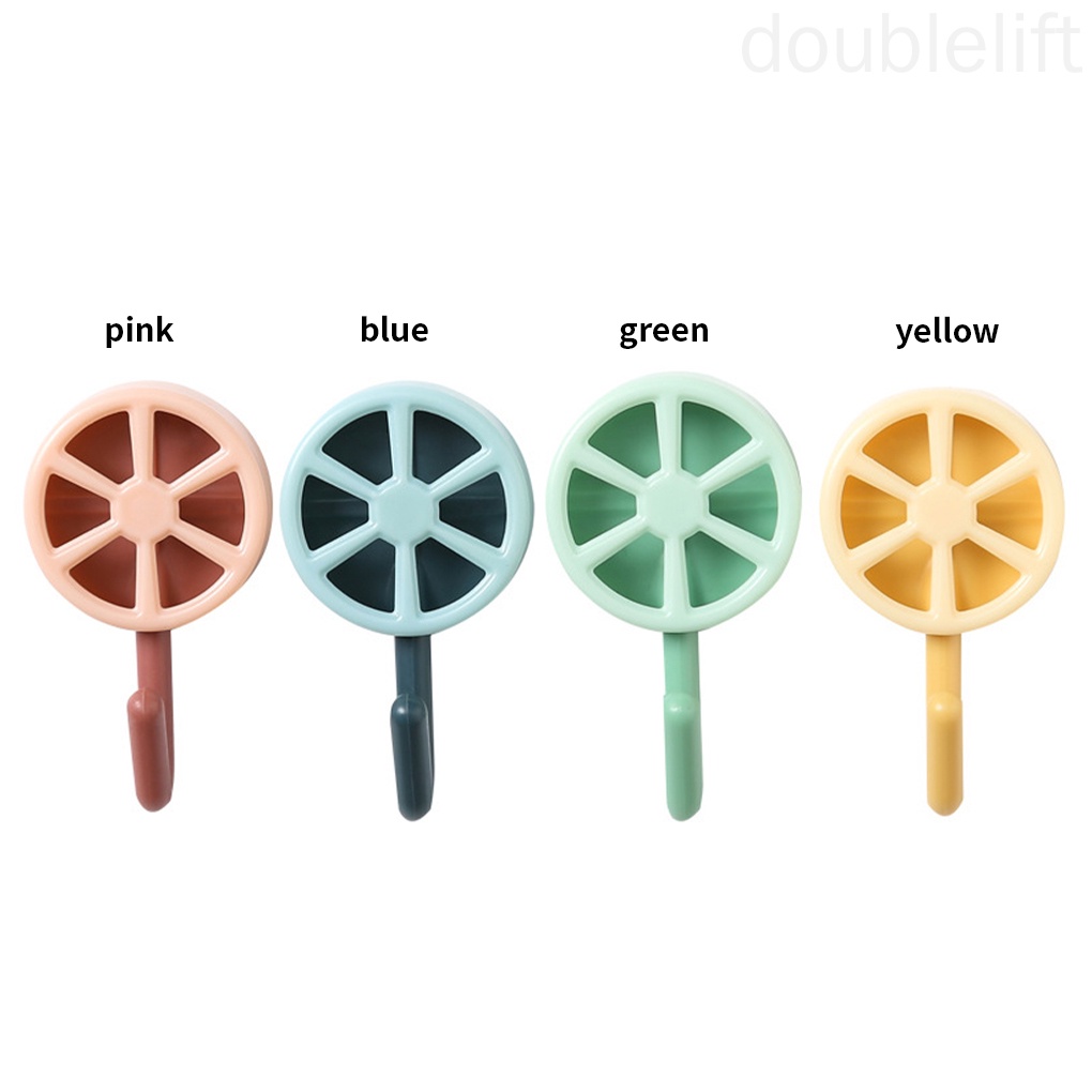 Set 5 Móc Treo Đồ Dán Tường Hình Quả Chanh Chống Thấm Nước Tiện Dụng Cho Nhà Bếp / Phòng Tắm