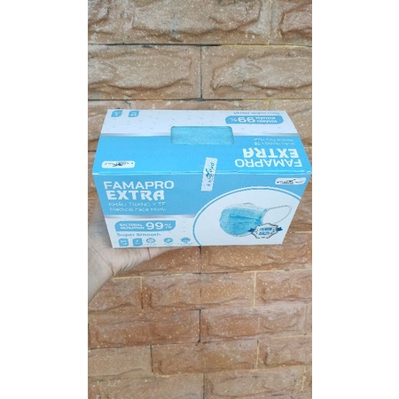 Khẩu trang Famapro Extra 4 lớp, siêu mềm mịn, kháng khuẩn hộp 50 cái
