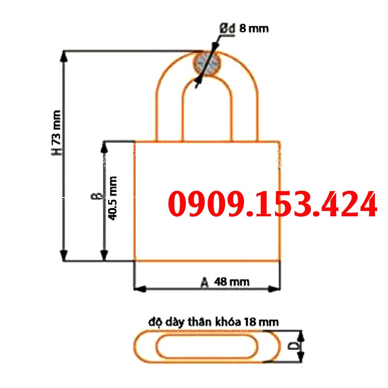 Ổ KHÓA ĐỒNG VIỆT TIỆP 1466-52M