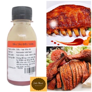 Màu dầu điều 100ml,Nguyên liệu tạo màu tự nhiên cho các món ăn