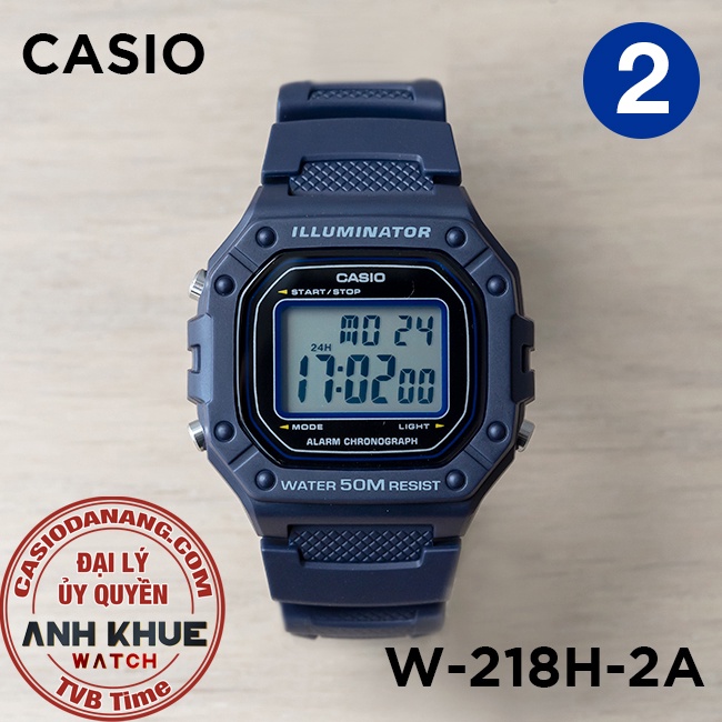 Đồng hồ nam dây nhựa Casio chính hãng Anh Khuê W-218 Series