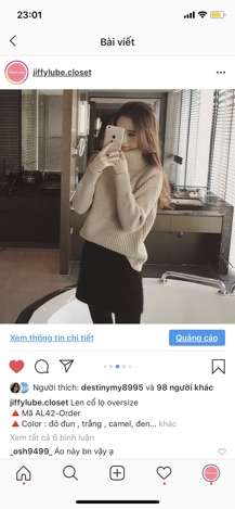 [ORDER] Ái len cổ lọ