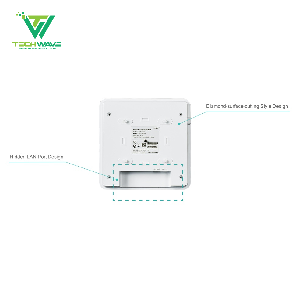 Thiết bị phát Wifi ốp trần hoặc gắn tường RUIJIE RG-AP720-L 2 băng tần tốc độ lên đến 1167Mbps