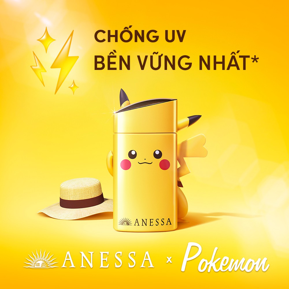 [Phiên bản giới hạn Anessa Pokemon]Sữa chống nắng dưỡng da bảo vệ hoàn hảo Anessa PerfectUV Sunscreen Skincare Milk 60ml