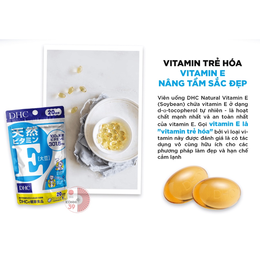 Viên uống DHC Bổ Sung Vitamin E Nhật Bản 30 Ngày (30 Viên) - Bahachiha