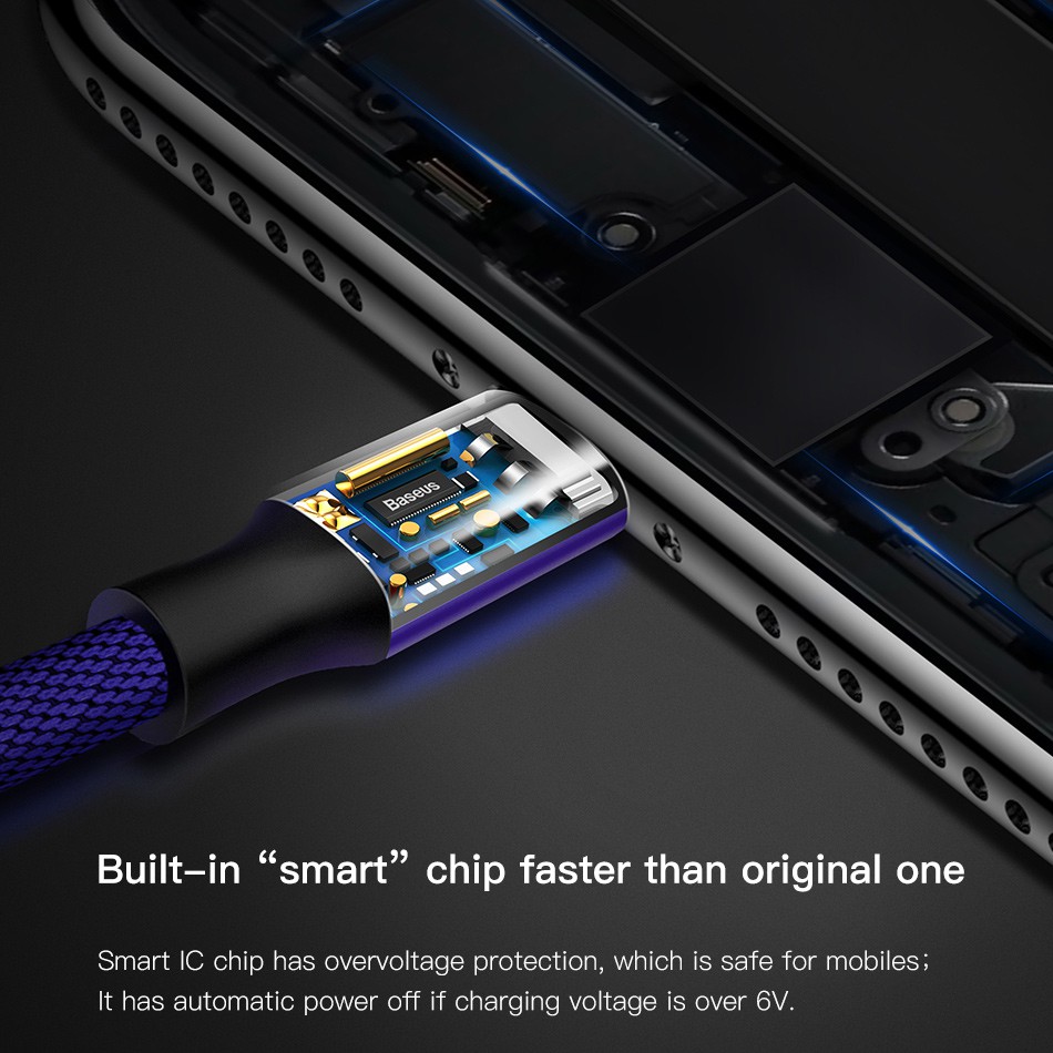 Cáp Sạc Nhanh Baseus Cổng USB Cho iPhone Xs Max Xr X 11 8 7 6 6s 5S
