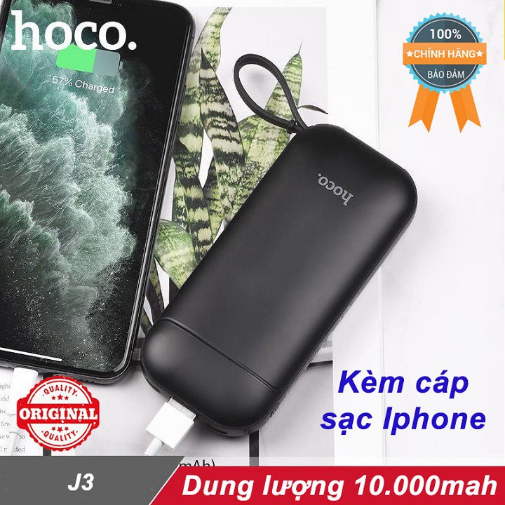 Sạc dự phòng Hoco CJ3 10.000mah ♥️Freeship♥️ Pin sạc dự phòng Hoco