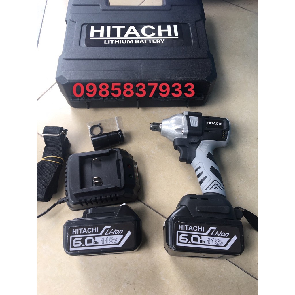 Súng vặn bulong 118V dùng pin Hitachi