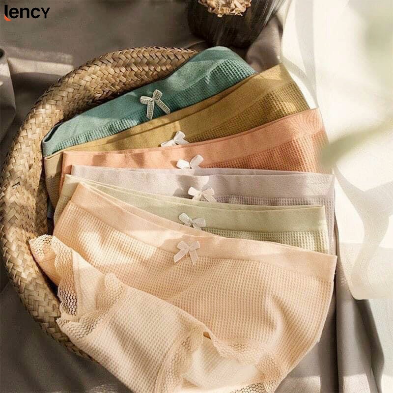 Quần lót nữ cotton cao cấp LENCY cạp mỏng nhẹ co giãn 4 chiều kháng khuẩn khử mùi thoáng mát